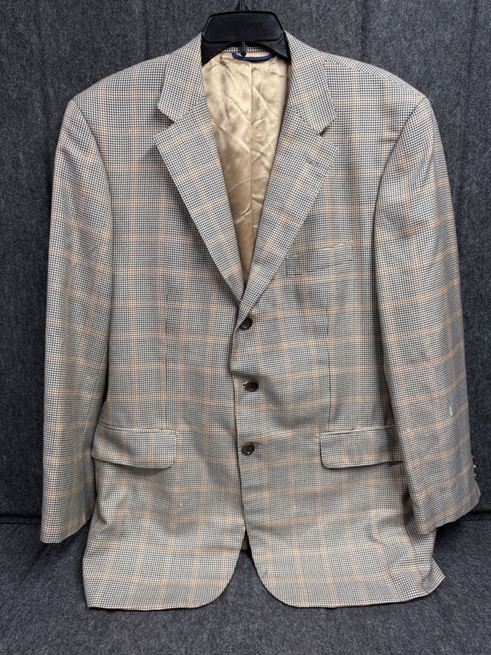 Ralph Lauren Beige and Gray Glen Plaid Sport Coat